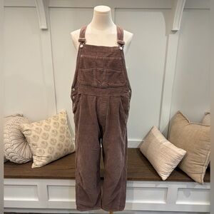 For Joseph Vintage Mocha Brown Women's Corduroy Overalls Size Small